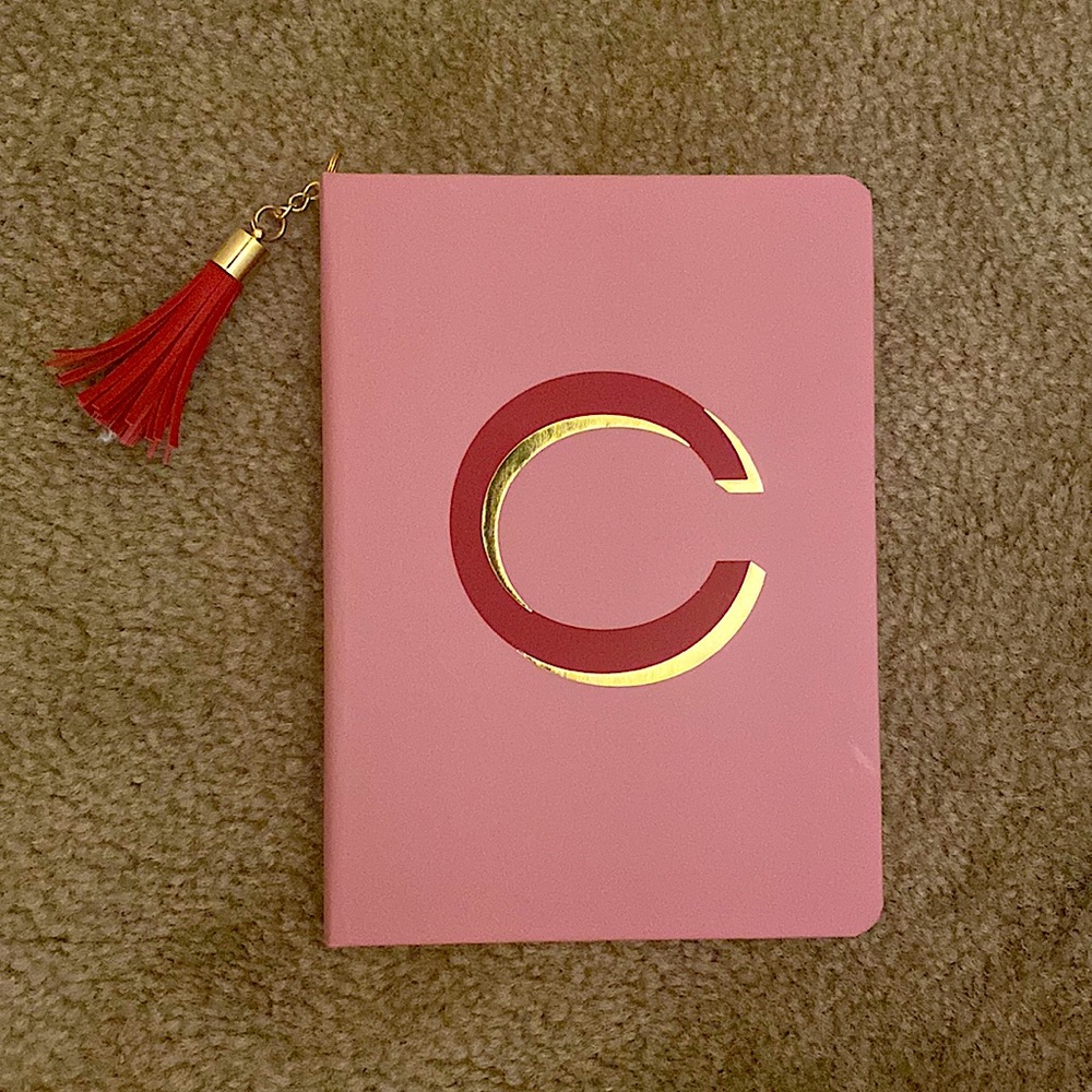 Red/pink note book